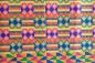 Preview: PINK GREEN CROSS Afrikanischer-Kente-Stoff